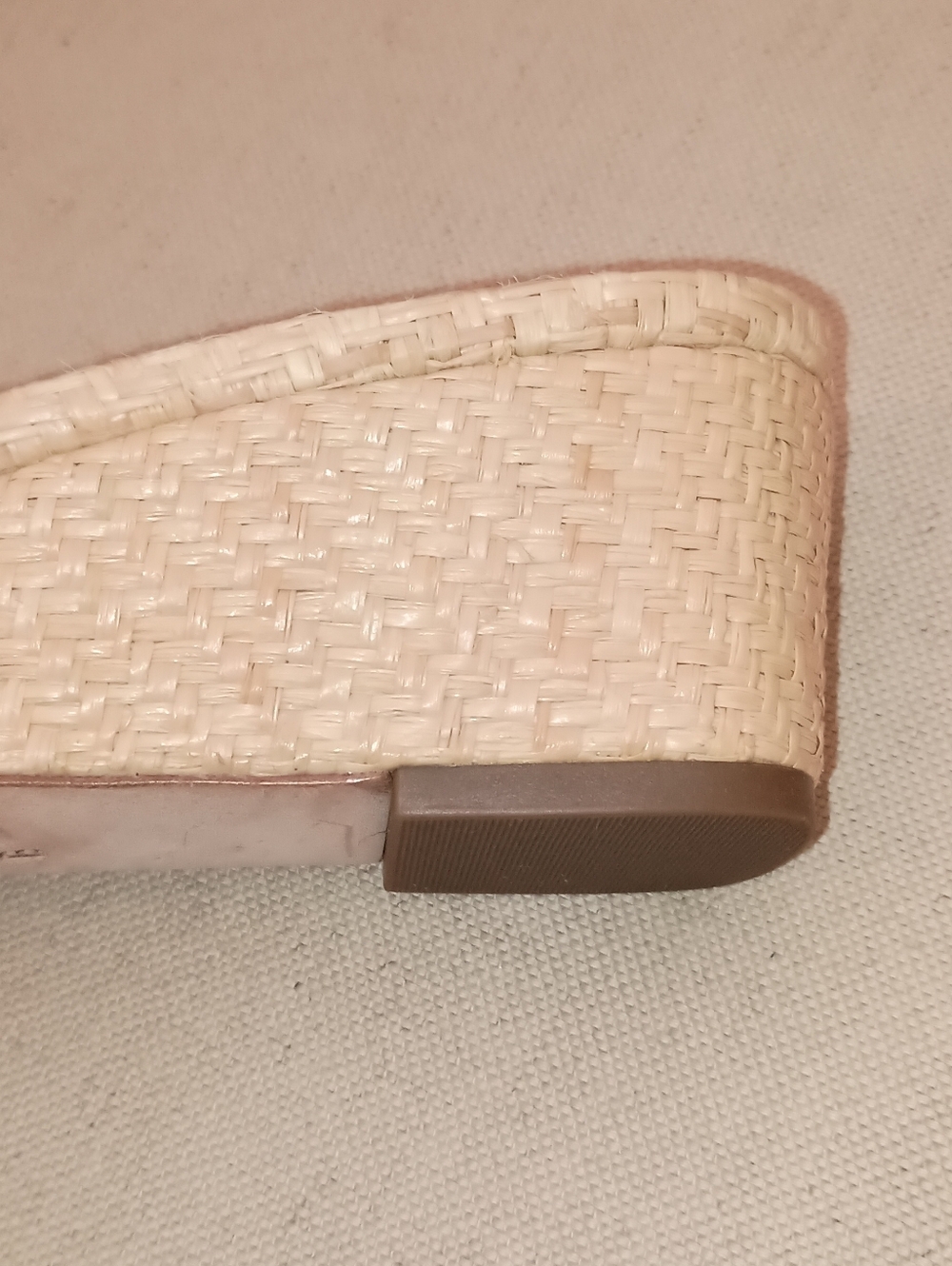 Loeffler Randal Twilly Wedge Slides Natural Straw Raffia Size 8.5 - Picture 3 of 13